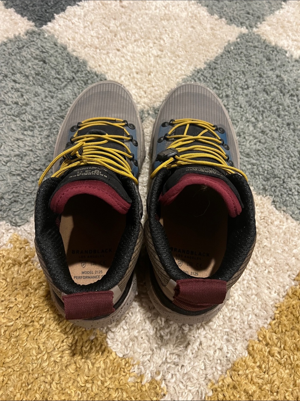 Brandblack Sansin Gray and Burgundy Hybrid Hiking Shoe - Picture 6 of 10